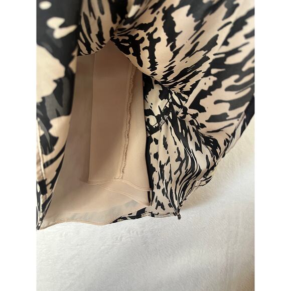 Sandro Silky Animal Print Studded 3/4 Sleeve Party Dress Glam Rocker Edgy sz 2 - Picture 12 of 12